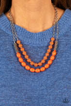 Load image into Gallery viewer, Venetian Voyage Orange Necklace