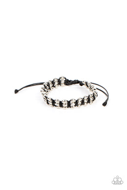 A True BEAD-liever Black Pull Cord Bracelet