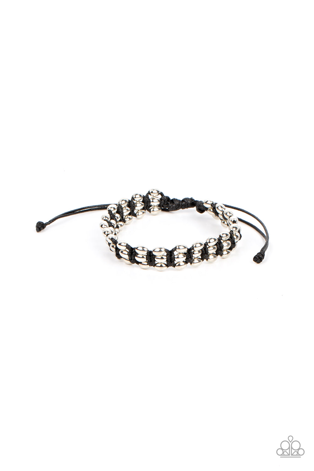 A True BEAD-liever Black Pull Cord Bracelet