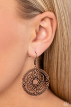 Load image into Gallery viewer, Mandala Meditation Copper Earrings