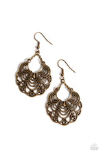 Load image into Gallery viewer, Frilly Finesse Brass Earrings