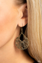 Load image into Gallery viewer, Frilly Finesse Brass Earrings