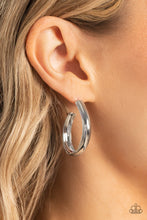 Load image into Gallery viewer, Champion Curves Silver Hoop Earrings