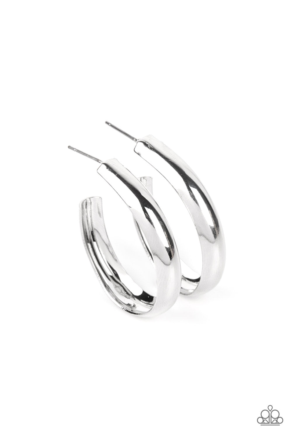 Champion Curves Silver Hoop Earrings