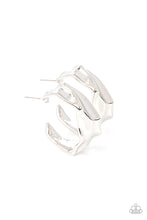 Load image into Gallery viewer, Cutting Edge Couture Silver Hoop Earrings