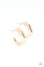 Load image into Gallery viewer, Cutting Edge Couture Gold Hoop Earrings