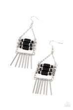 Load image into Gallery viewer, Tribal Tapestry Black Earrings