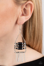 Load image into Gallery viewer, Tribal Tapestry Black Earrings