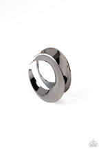 Load image into Gallery viewer, Power Curves Black Hoop Earrings