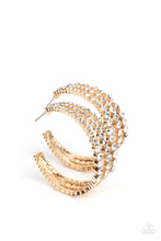 Load image into Gallery viewer, Cosmopolitan Cool Gold Hoop Earrings