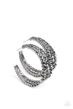 Load image into Gallery viewer, Cosmopolitan Cool Black Hoop Earrings