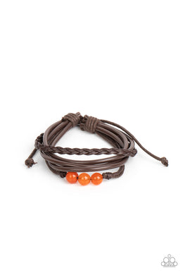 Rest Easy Orange Pull Cord Bracelet