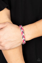 Load image into Gallery viewer, Travel Mode Pink Pull Cord Bracelet