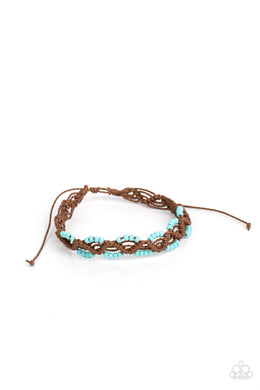 Cast a Wide Net Blue Pull Cord Bracelet