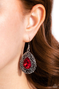 Nest Nouveau Red Earrings