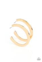 Load image into Gallery viewer, Learning Curve Gold Hoop Earrings
