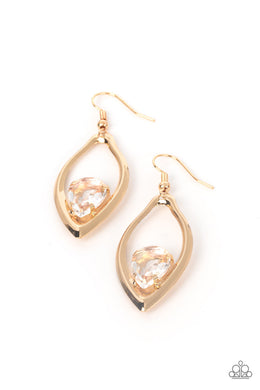 Beautifully Bejeweled Gold Earrings