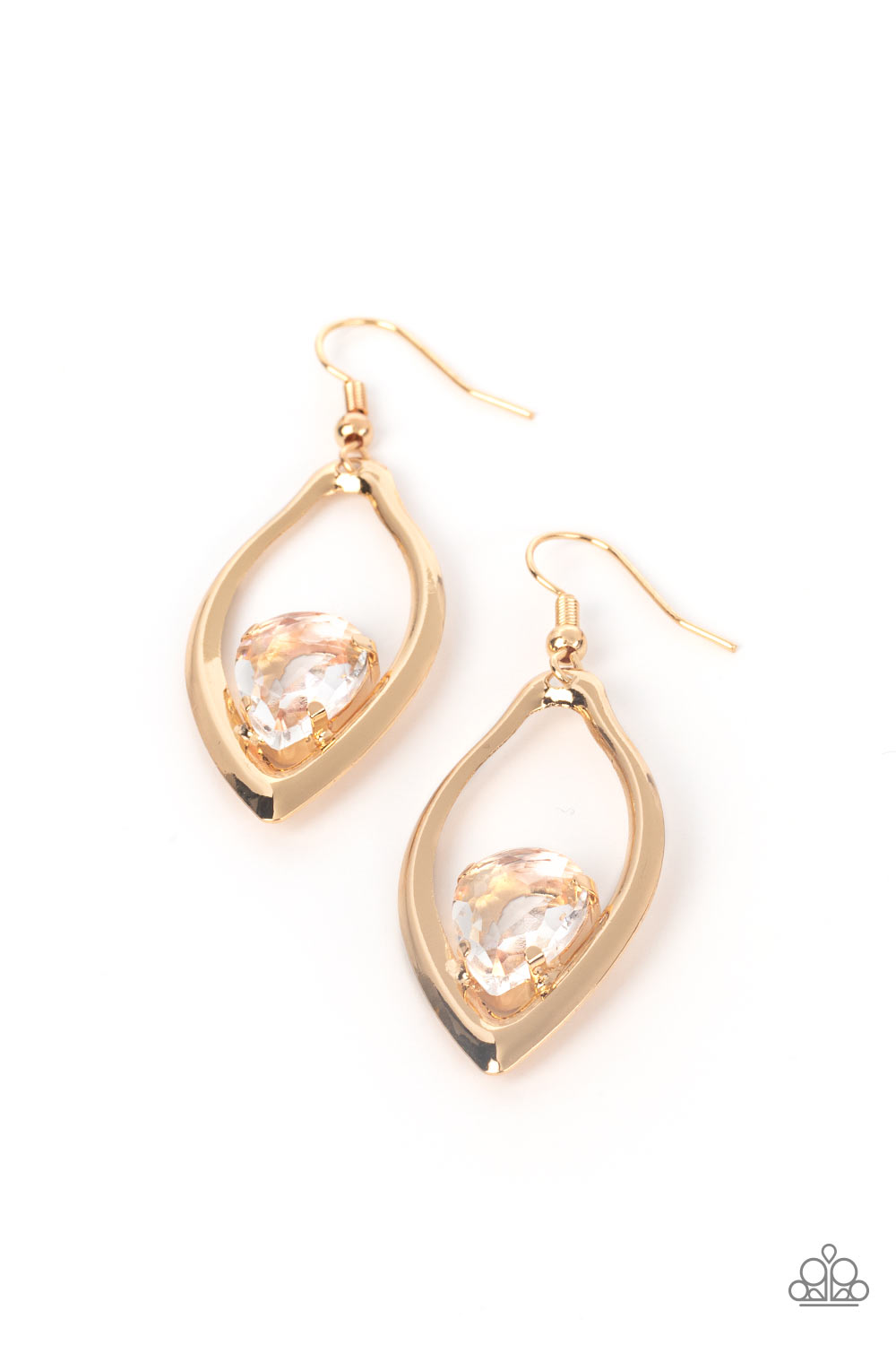 Beautifully Bejeweled Gold Earrings