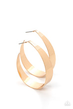 Load image into Gallery viewer, Flat Out Fashionable Gold Hoop Earrings