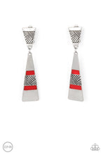 Load image into Gallery viewer, Safari Seeker Red Clip-on Earrings