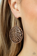 Load image into Gallery viewer, Fractured Foliage Copper Earrings