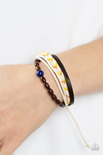 Load image into Gallery viewer, Hipster Hideaway Blue Pull Cord Bracelet