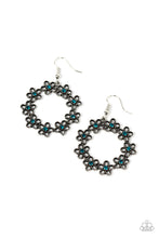 Load image into Gallery viewer, Floral Halos Blue Earrings