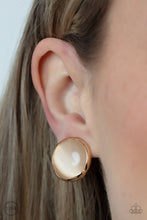 Load image into Gallery viewer, Cool Pools Gold Clip On Earrings
