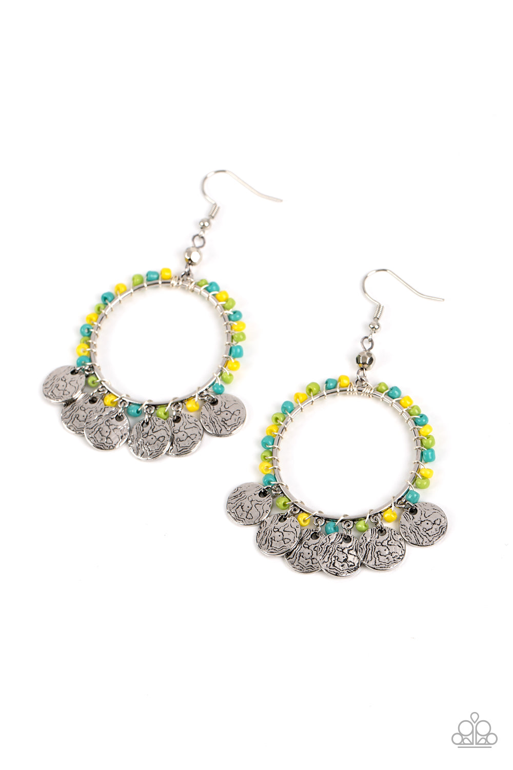 Bohemian Beach Blast Green Earrings