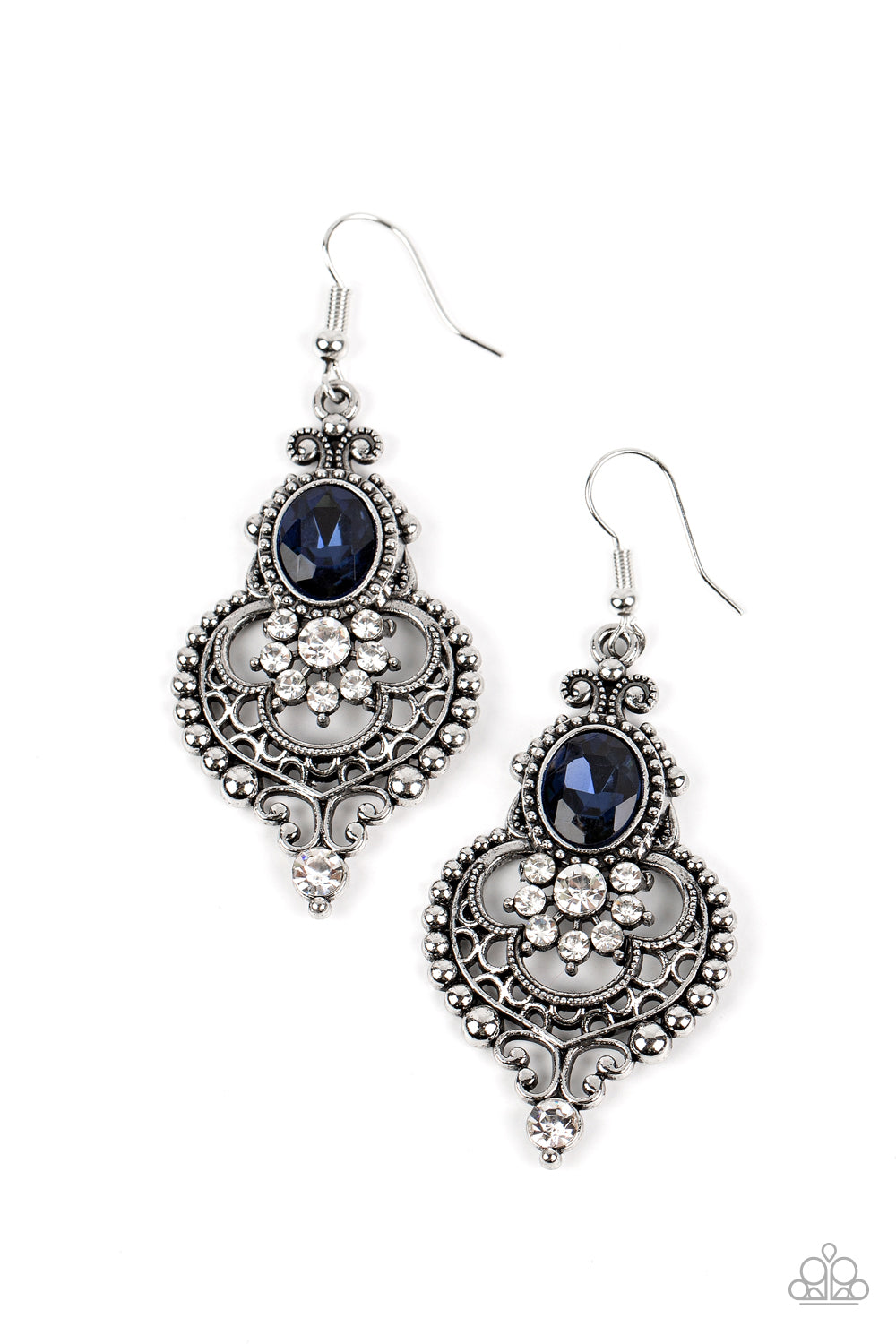 Castle Chateau Blue Earrings