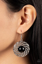 Load image into Gallery viewer, Vintage Vortex Black Earrings