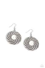Load image into Gallery viewer, Vintage Vortex White earrings
