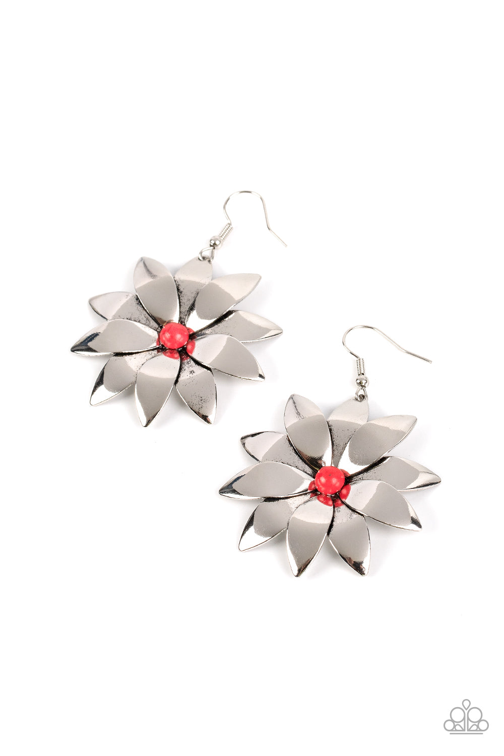 Pinwheel Prairies Red Earrings