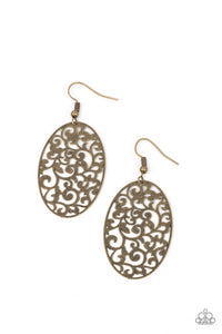 Secret Orchards Brass Earrings