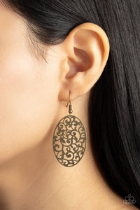 Secret Orchards Brass Earrings
