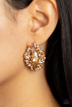 Load image into Gallery viewer, We All Scream for Ice QUEEN Gold Post Earrings