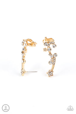 Astral Anthem Gold Ear Crawler Earrings