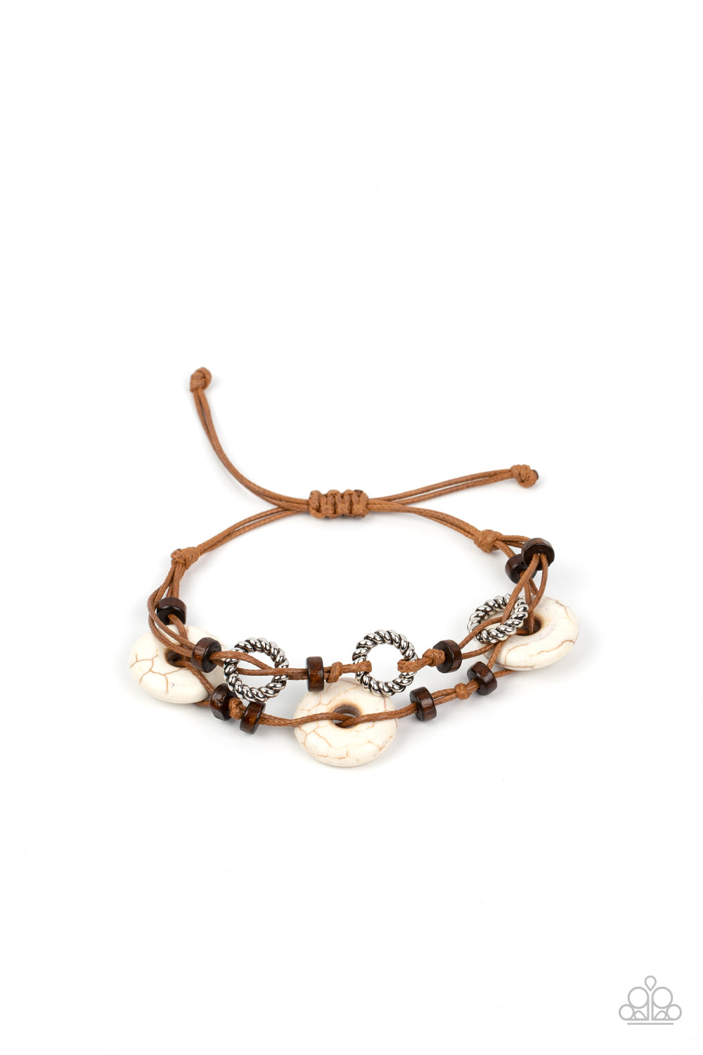 Quarry Quandary White Pull Cord Bracelet