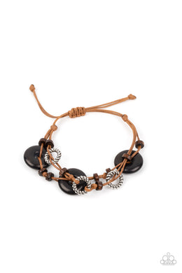 Quarry Quandary Black Pull Cord Bracelet