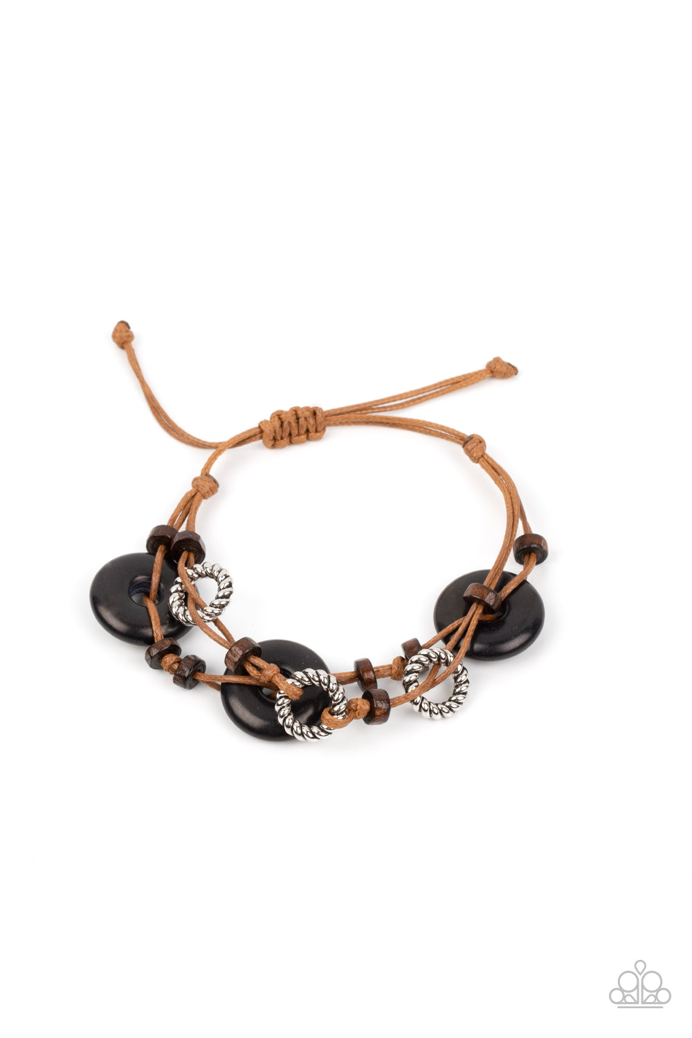 Quarry Quandary Black Pull Cord Bracelet