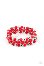 Load image into Gallery viewer, Colorfully Coiled Red Coil Bracelet