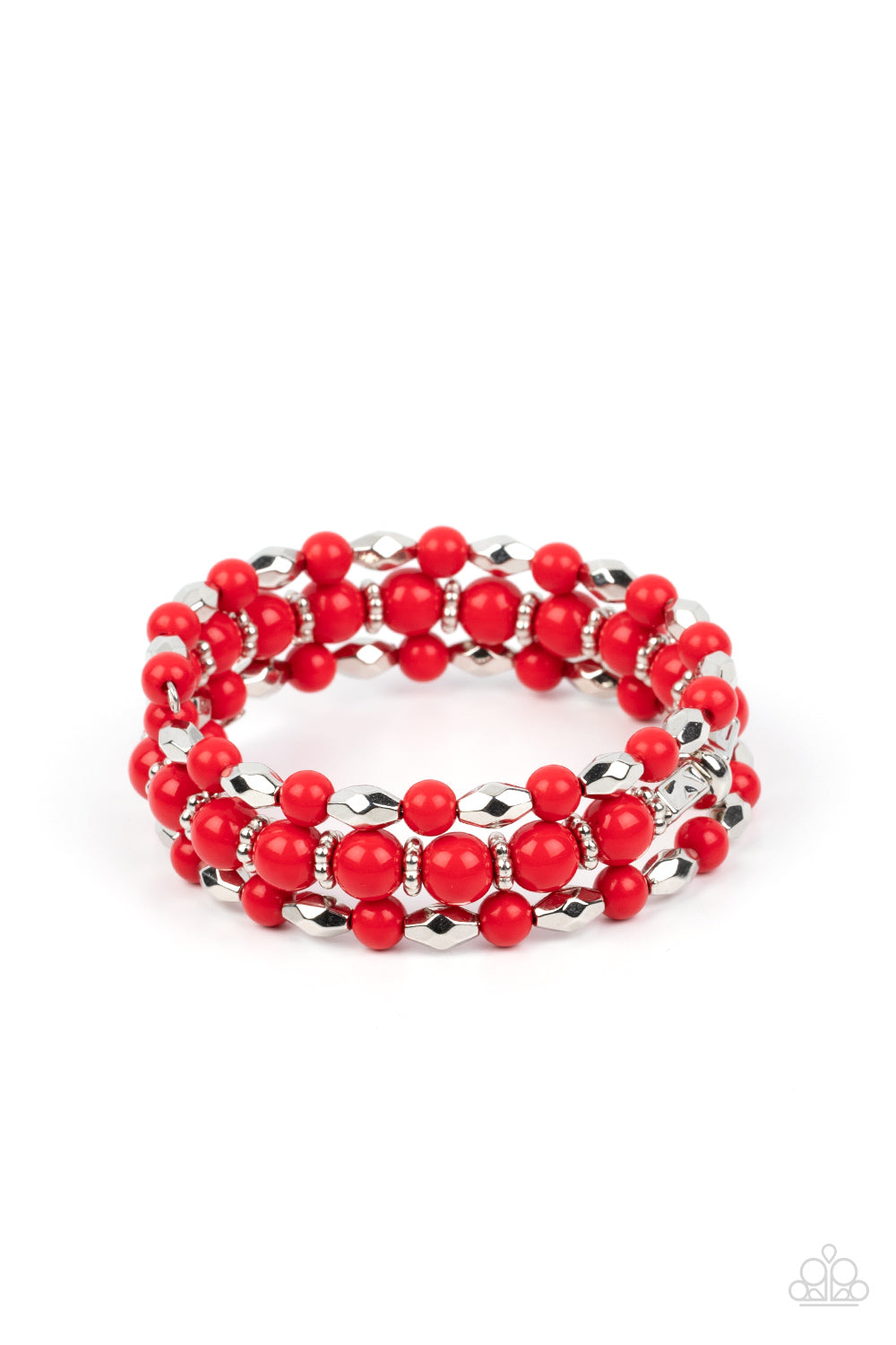 Colorfully Coiled Red Coil Bracelet