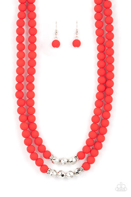 Summer Splash Red Necklace