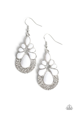 Beachfront Formal White Earrings