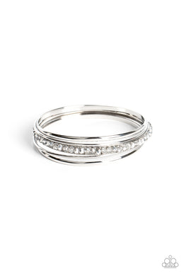 Prismatic Pizazz Silver Bangles