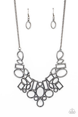 Geometric Grit Black Necklace