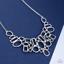 Load image into Gallery viewer, Geometric Grit Silver Necklace