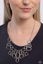 Load image into Gallery viewer, Geometric Grit Silver Necklace