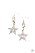 Load image into Gallery viewer, Cosmic Celebrity White Earrings