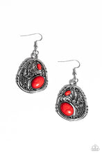 Load image into Gallery viewer, Hibiscus Harvest Red Earrings